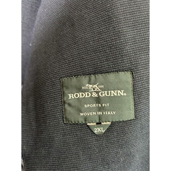 Rodd & Gunn Savill Bay Blazer Mens 2XL Blue Navy Sport Fit Italian Woven Jacket - Picture 9 of 16